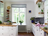 Country-house kitchen with white fronts