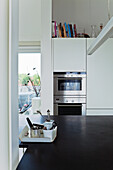 White kitchen with electrical appliances