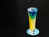 Blue Blooded cocktail with Blue Curacao
