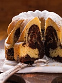 Vanilla and chocolate bundt cake