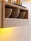 Kitchen shelf with bowls