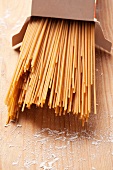 Wholemeal spaghetti in a box