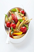 Oven-roasted vegetable salad