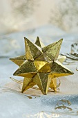 Gold star Christmas decoration
