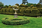 Chess pieces topiary in garden of Hever Castle, Kent, England