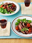 Beef salad with tomatoes