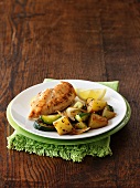 Chicken breast with potatoes and courgettes