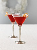Martini with orange zest
