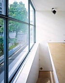 Stairwell with large window