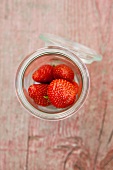 Strawberries in a jar