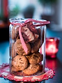 A jar of nut biscuits as a gift