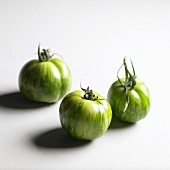 Three Green Zebra tomatoes