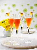 Orange-grapefruit-champagne cocktails
