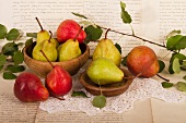 An arrangement of pears