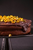 Chocolate cake with pistachios