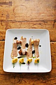 Boiled veal breast with chickpea puree