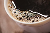 Black coffee in a cup (detail)