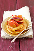 Buttermilk pancakes with apple and cinnamon