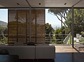 View of garden and landscape from living room