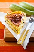 Puff pastry cake with carrots and spinach