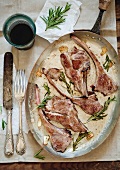 Lamb cutlets with garlic and rosemary