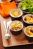 Potato bake with mushrooms and cheese