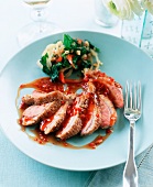 Duck breast with sweet chilli sauce