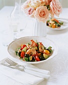 Prawn and avocado salad with cocktail tomatoes