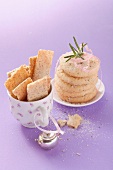 Vanilla taler cookies with rosemary and almond tea cookies