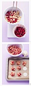 Making cherry crumble biscuits