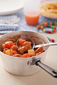 Veal ragout with carrots and parsnips