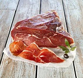 Air-cured ham, cut