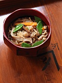 Kinoko takikomi gohan (rice dish with mushrooms and vegetables, Japan)