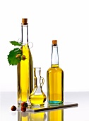 Three bottles of hazel nut oil