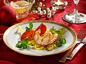 Lobster on a bed of parsley potatoes