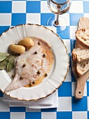 Ray with caper sauce (France)