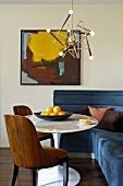 Comfortable corner with mix of furniture styles from fifties to modern