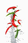 Airborne chillies and water