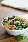 Citrus salad with nuts & lemon and poppy seed vinaigrette