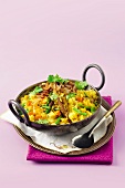 Vegetable biryani (spicy rice with vegetables, India)