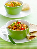 Chickpea and aubergine curry
