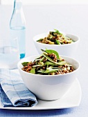 Chilli rice noodles with pak choi (China)
