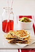 Quesadillas with pork and guacamole