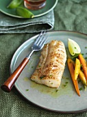 Pan Fried Cod with Glazed Carrots