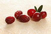 Cranberries, frisch und getrocknet