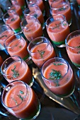Tomato juice with basil