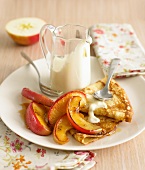 Pancakes with caramelised apples