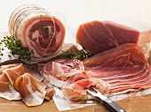 South Tyrolean ham, pancetta and Parma ham
