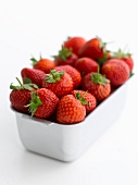 Fresh strawberries in a container