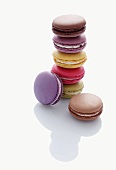 Assorted macaroons, stacked